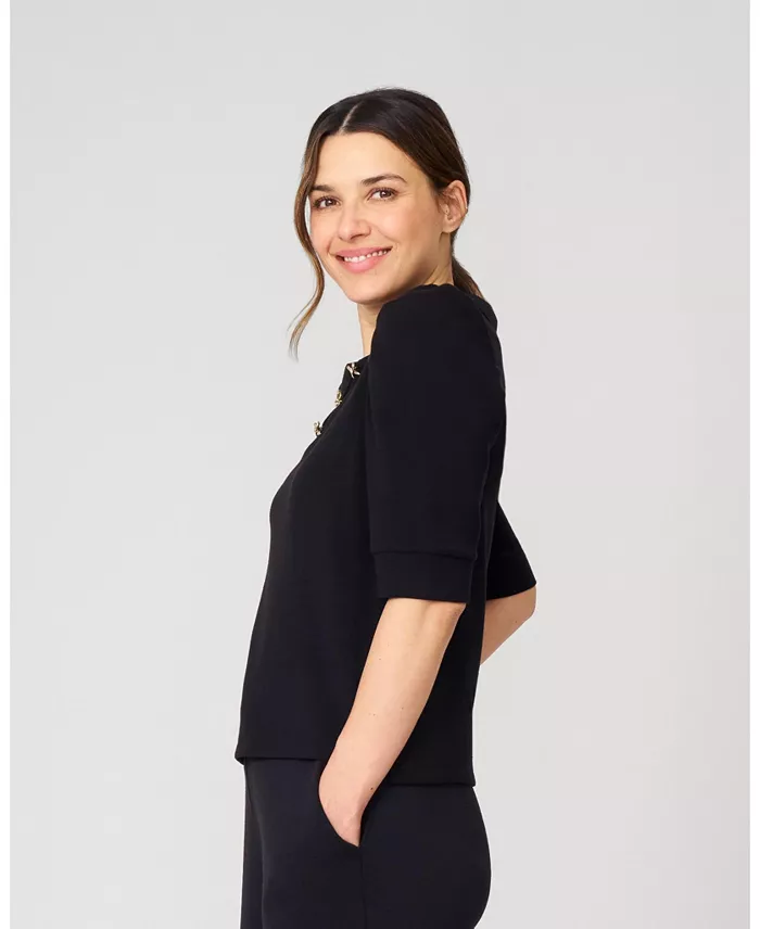 Puff Sleeve Bow Top - thumbnail 3