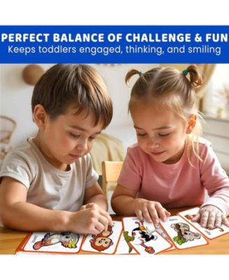 16 Pairs of Wood Animals - Memory Matching Games for 2-4 Ages