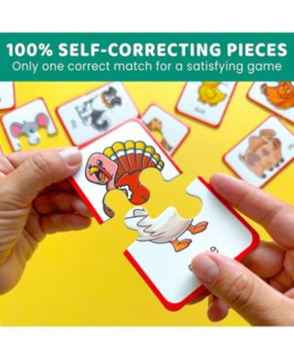 16 Pairs of Wood Animals - Memory Matching Games for 2-4 Ages