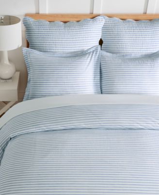 Home Martha Stripe Reversible 3-Pc. Duvet Cover Set, King