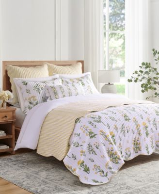 Home Daffodil Reversible 3-Pc. Quilt Set, King/California King