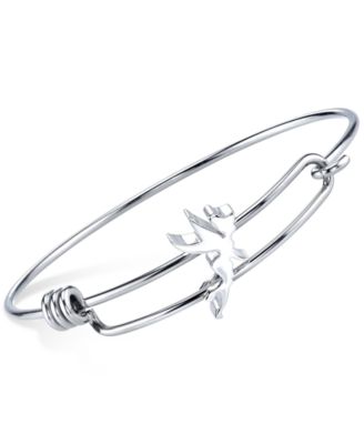 Disney - Tinkerbell Bangle Bracelet in Sterling Silver Plating and Stainless Steel