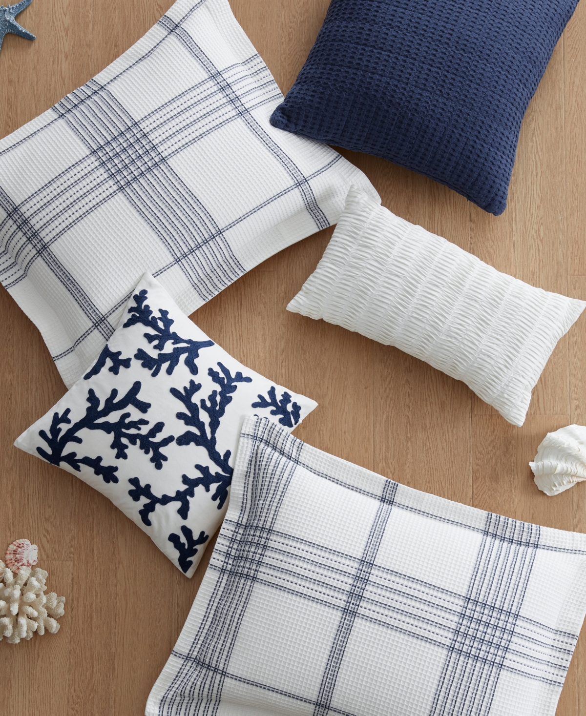 Levtex Home Waffle Plaid 3-pc. Duvet Cover Set, King In Blue