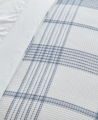 Home Waffle Plaid 3-Pc. Comforter Set, King