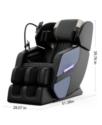 Zero Gravity Massage Recliner with Heating, Foot Rollers & Air Compression, Full Body Chair with Bluetooth