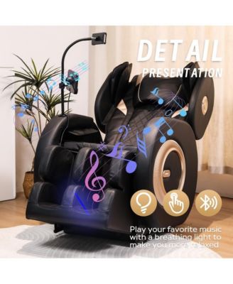 Zero Gravity Massage Recliner with Back & Leg Heat, Foot Massage & Air Compression, Full Body Chair with Bluetooth