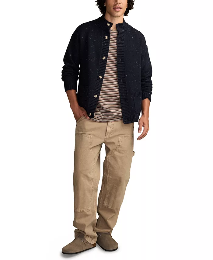 Men's Button Down Mock Neck Cardigan - thumbnail 2