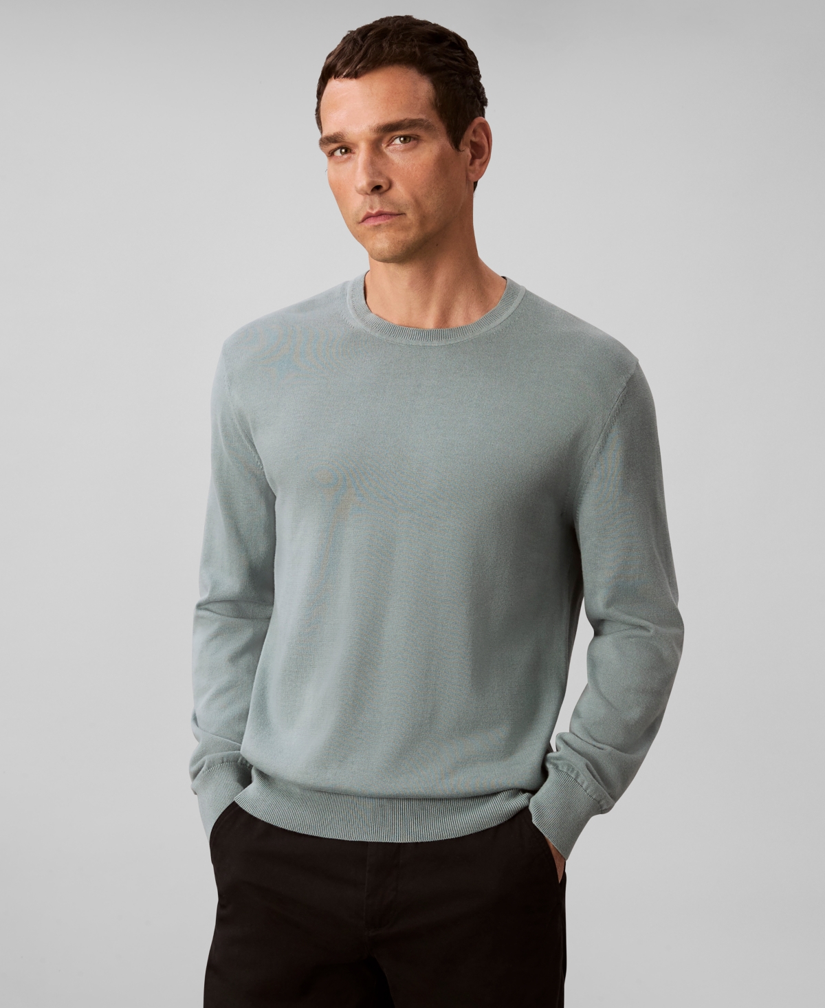 Calvin Klein Men's Supima Crewneck Sweater In Blue