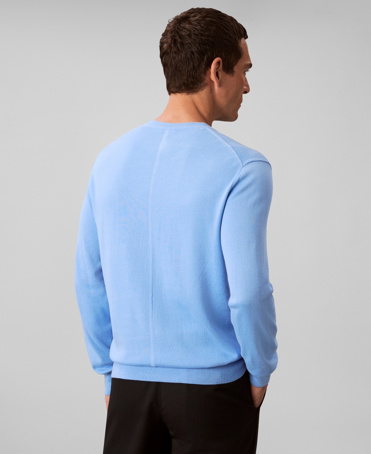 Calvin Klein Men's Supima Crewneck Sweater In Blue