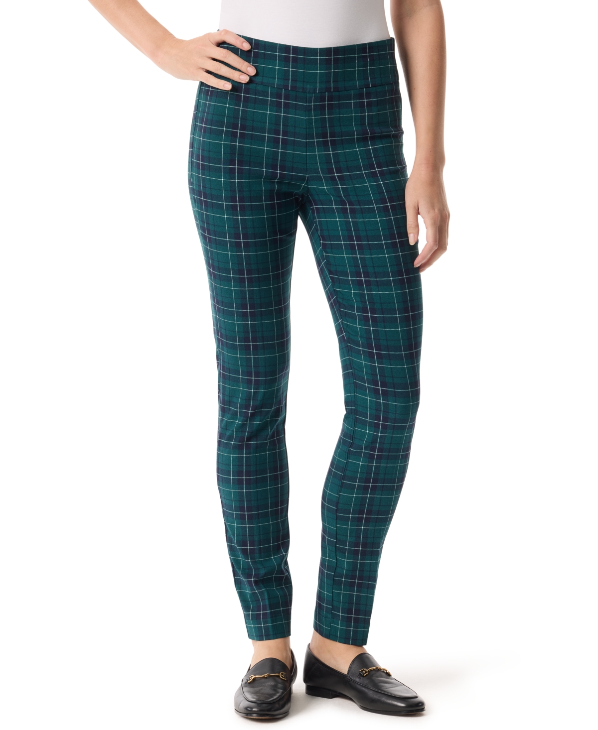 Gloria Vanderbilt Women's Tummy-control Printed Pull-on Slim Trousers