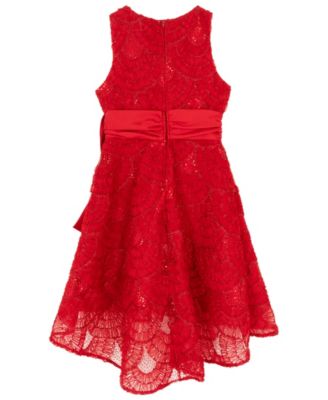 Girls' 7-16 Soutache Hi-Low Dress
