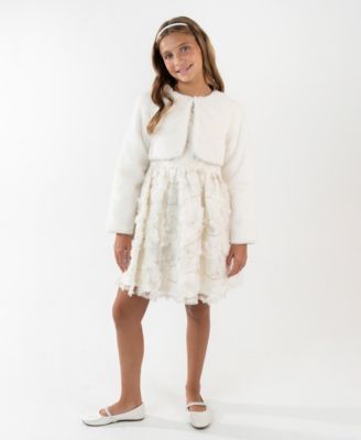 Rare Editions - Girls 7-16 2-Piece Round Neck Dress and jacket Set