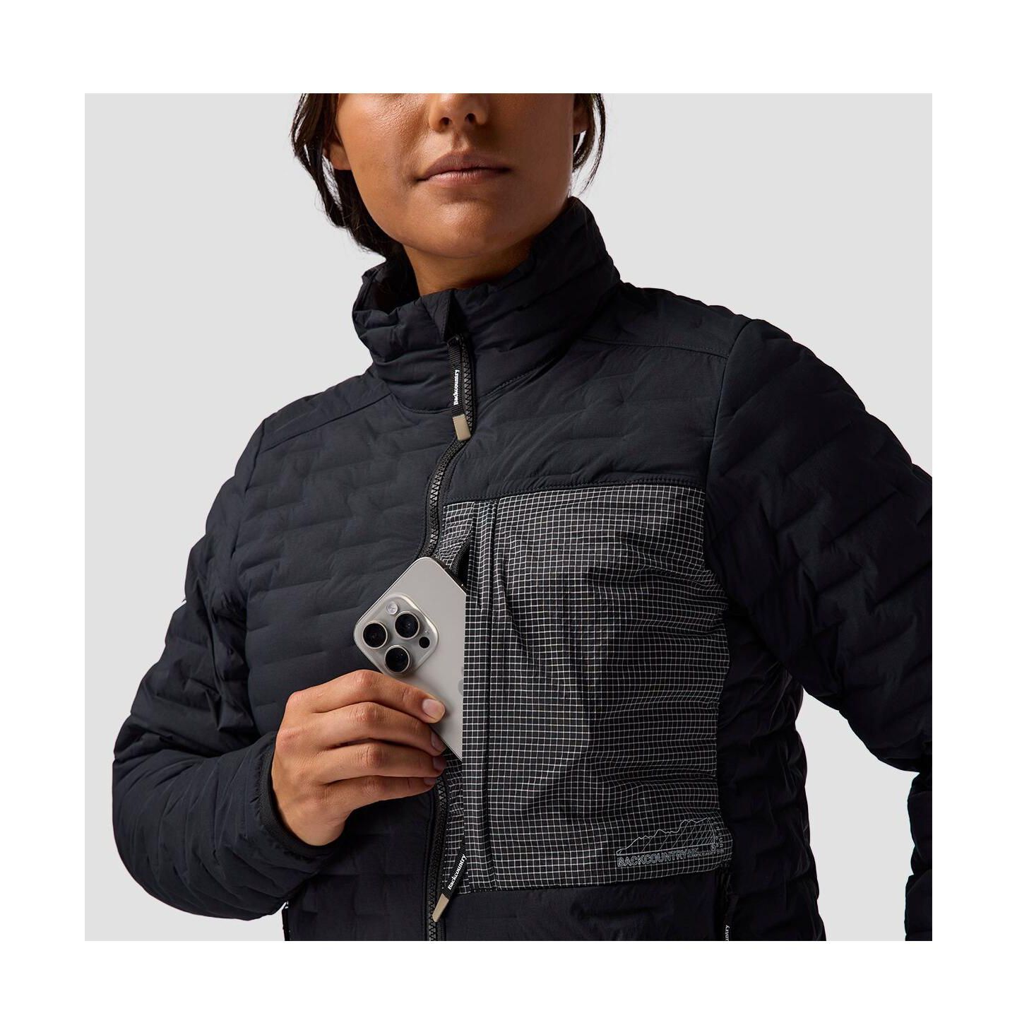 Женская куртка Backcountry Peale Primaloft Stitch-Free Baffle Stretch Jacket Synthetic Insulation Jackets, цвет: Чёрный — фото 5