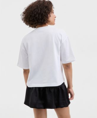 Women's Short-Sleeve Chrome Bow Crewneck T-Shirt