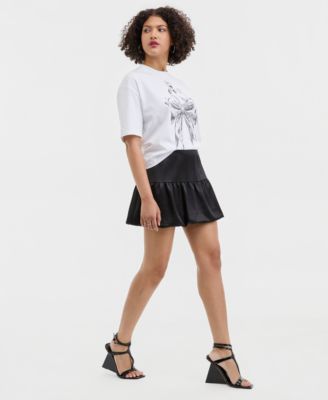 Women's Seya Bubble-Hem Mini Skirt