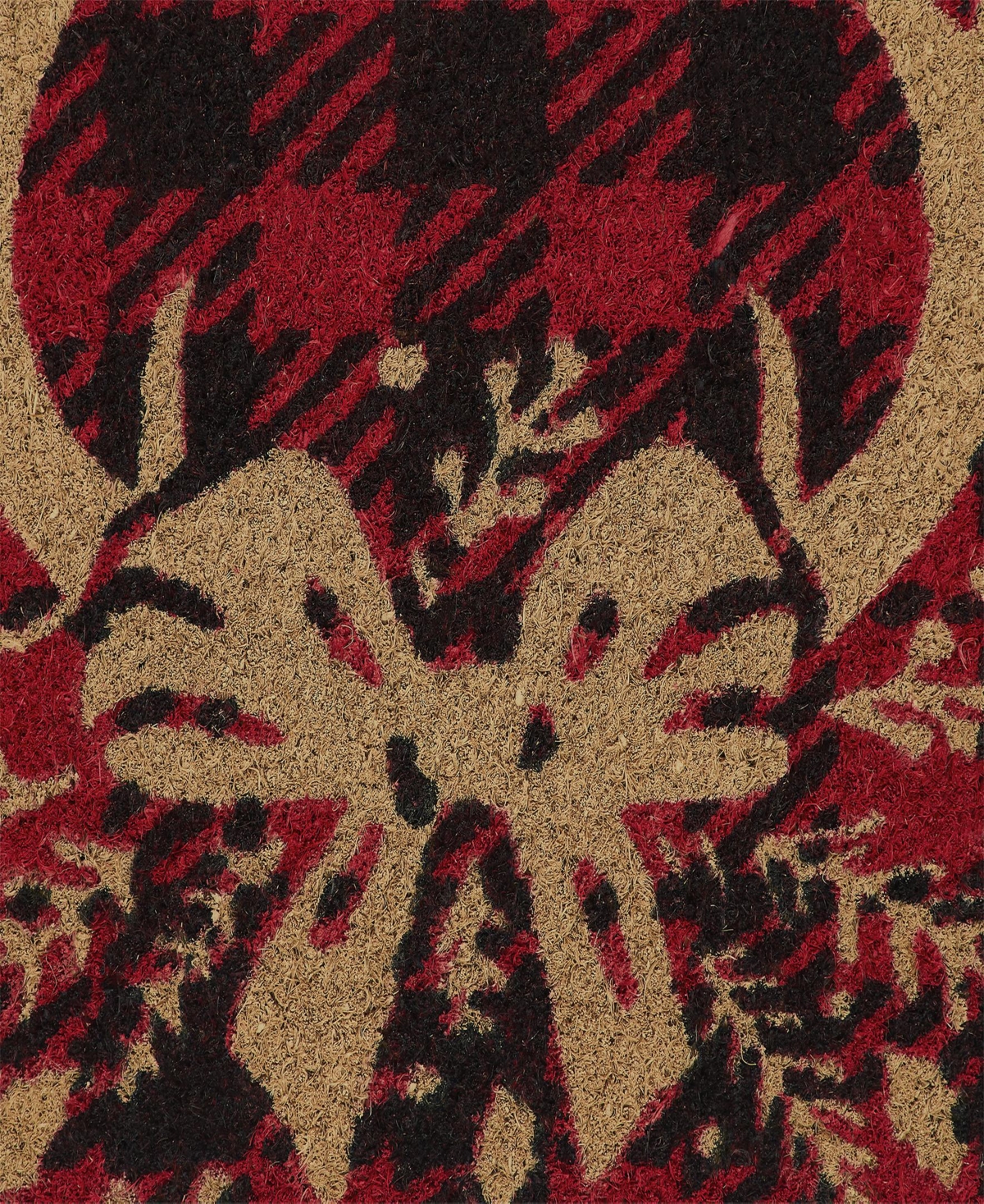 Vcny Home Christmas Reindeer Outdoor Coir Doormat, 18" X 30" In Red