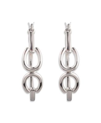 Lauren Ralph Lauren - Sterling Silver Horsebit Hoop Earrings