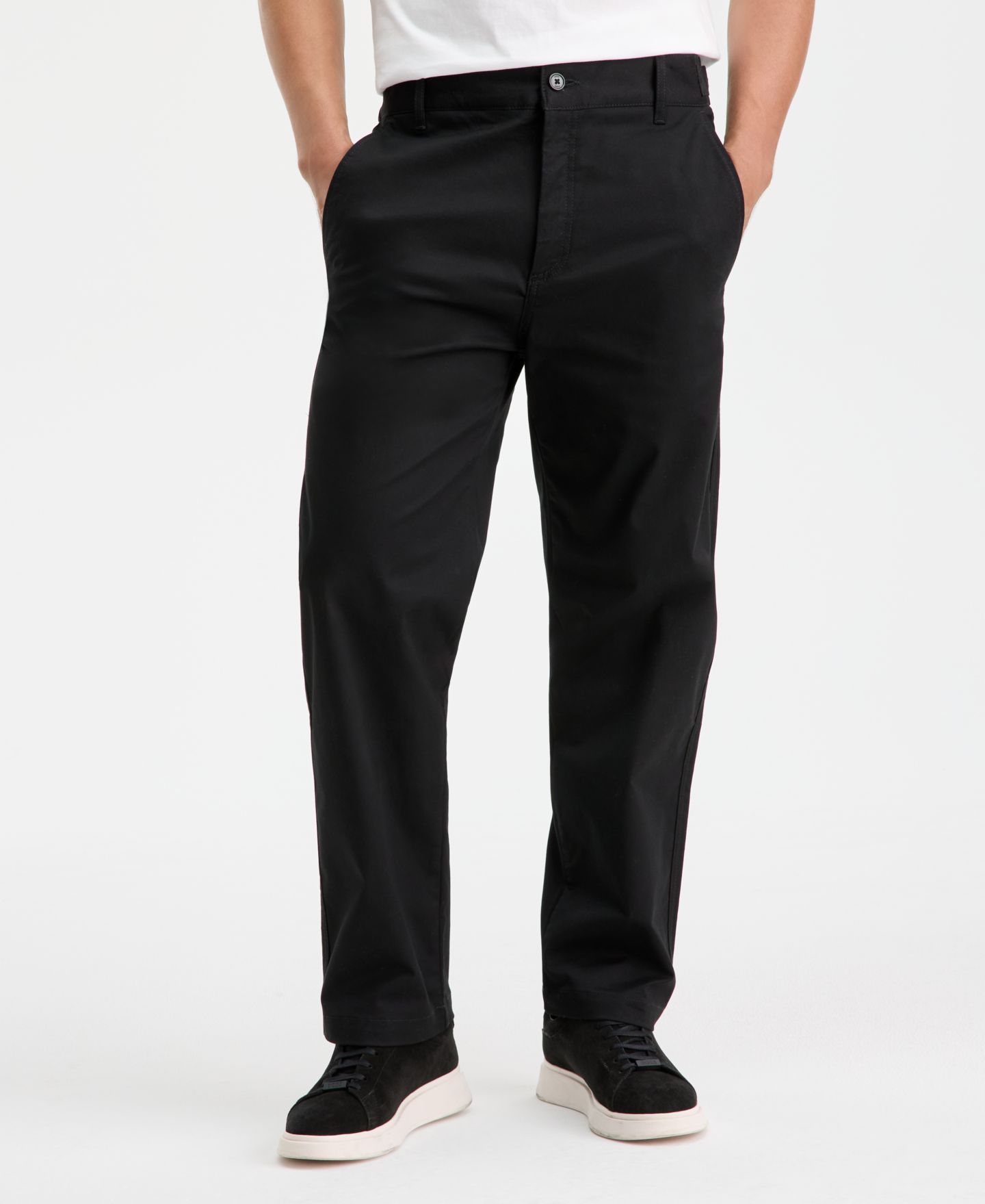 Мужские брюки Hugo Boss Cino261 Regular-Fit, цвет: Чёрный — фото 2