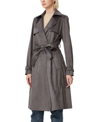 Women's kimi + kai Long Faux Suede Trench Coat