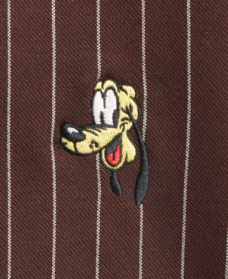 Men's Mickey Mouse Pinstripe Button Front Shirt Jacket, Macy's Exclusive