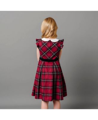 Baby Girls Organic Flutter Sleeve Peter Pan Collar Party Dress