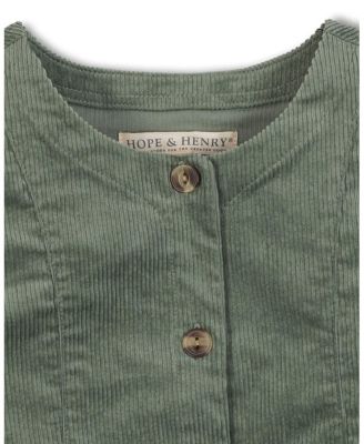 Little and Big Girls' Organic Corduroy Button Front Jumper
