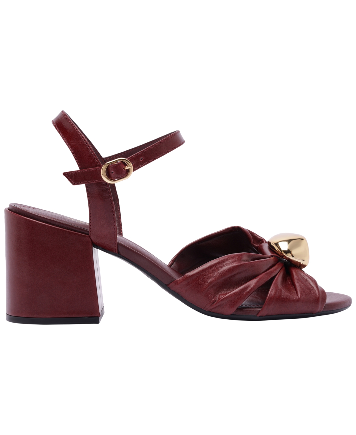 Arezzo Women's Flora Mid Block Heel Sandals In Burgundy