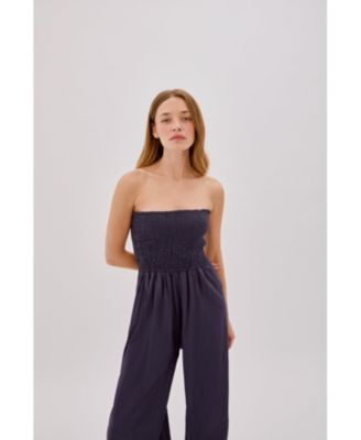 Women's Mare Cotton Shirred Jumpsuit