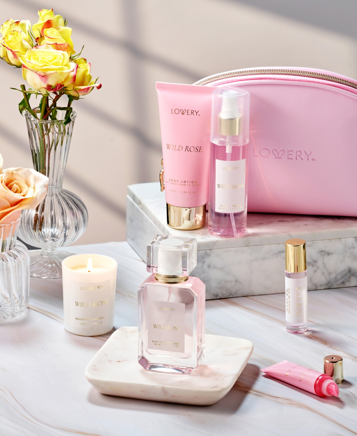 Lovery 7-pc. Wild Rose Gift Set In Transparent