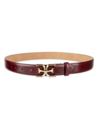 Double-E Plaque High Shine Patent Leather Belt
