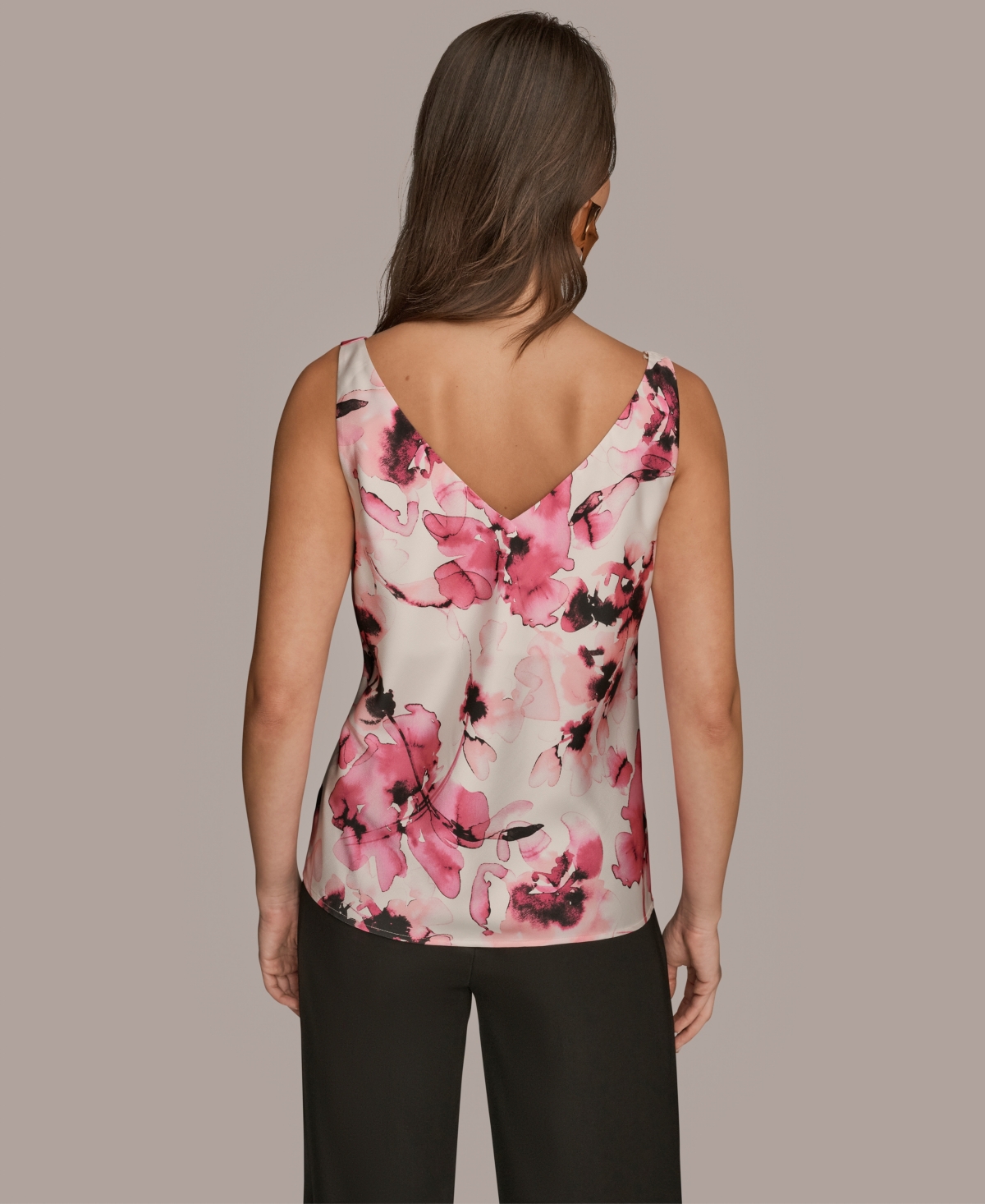 Donna Karan Women's Twist Shoulder Camisole Top In Multi