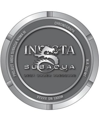 Men's 37040 Subaqua  Quartz 3 Hand Black, Silver, Dark Grey Dial Watch