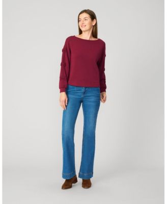 Women's Bow Sleeve Detail Scuba Sweatshirt