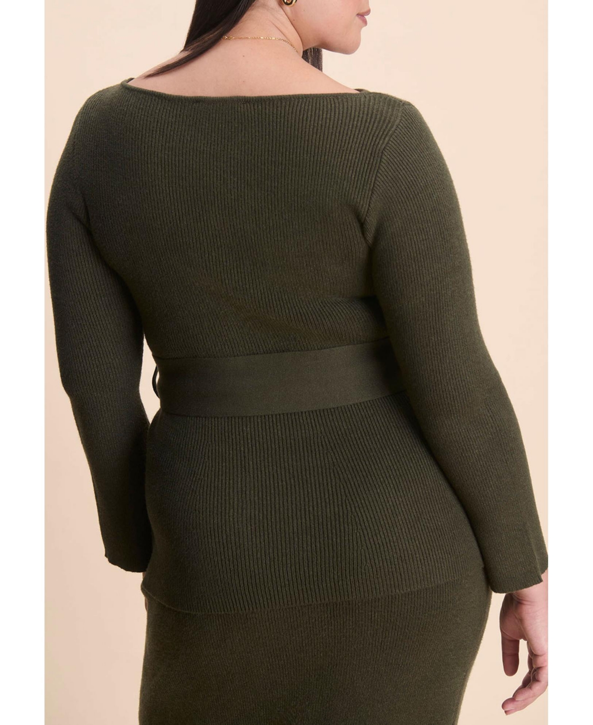 Eloquii Women's Belted Sweater