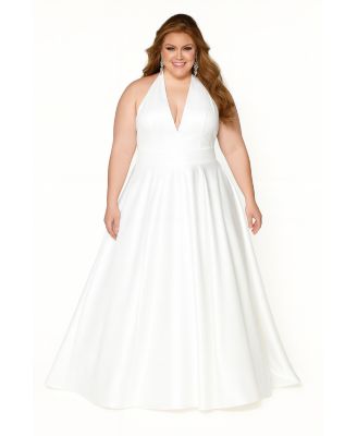 Women's Halter Satin Wedding Dress