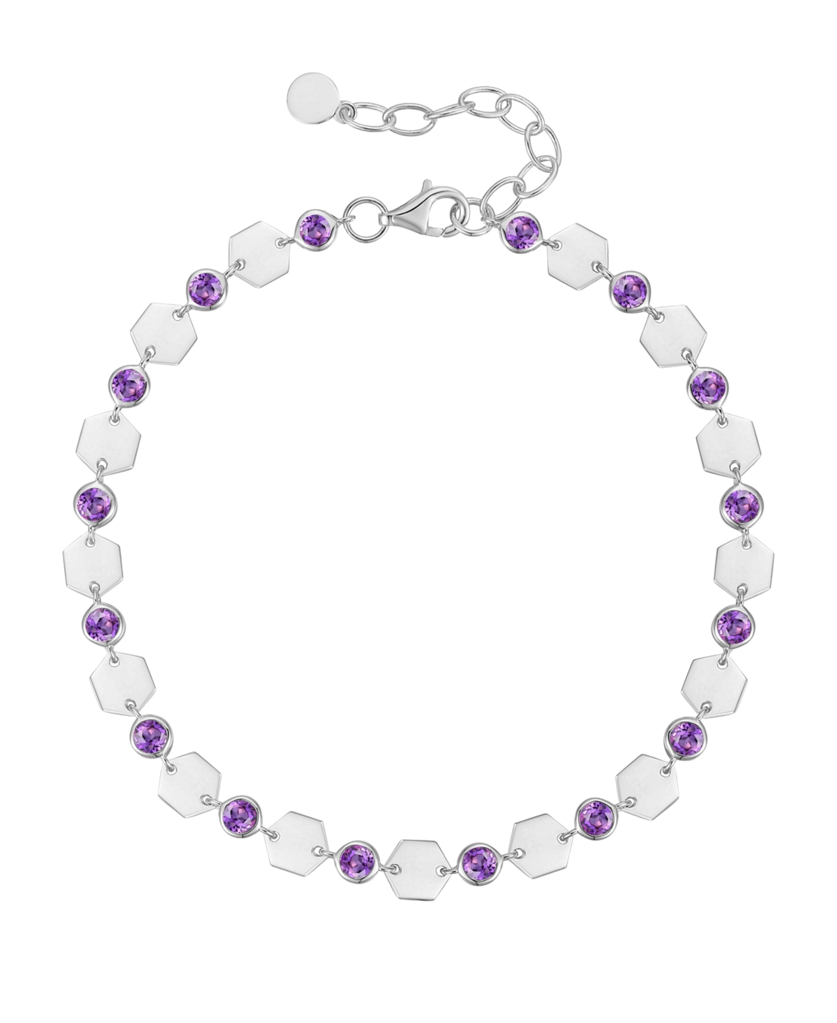 Macy's Amethyst Luna Bracelet (1-1/2 ct. t.w.) in Sterling Silver