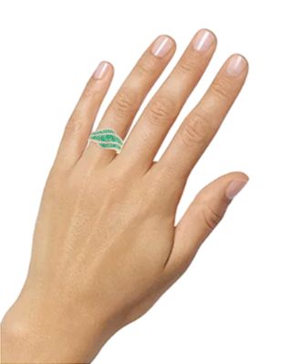 Emerald (1 ct. t.w.) and Diamond (1/2 ct. t.w.) Ring in 14k Gold (also in 14k White Gold Sapphire & 14k Gold Ruby)