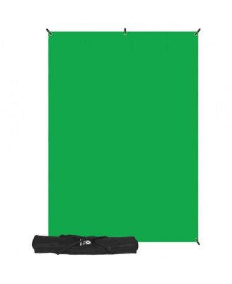 5x7' X-Drop Wrinkle-Resistant Backdrop Kit, Chroma-Key Green
