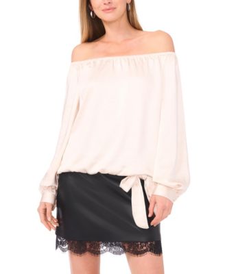 Vince Camuto - Women's Off-The-Shoulder Long Sleeve Top
