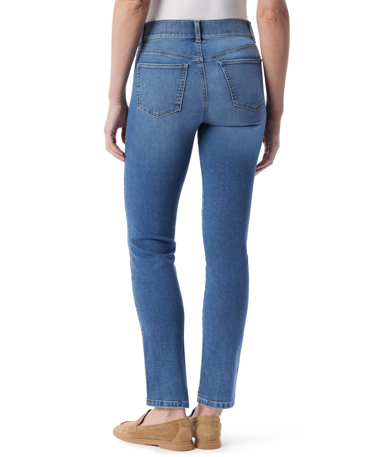 Gloria Vanderbilt Petite Straight Fit Jeans In Blue