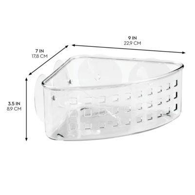 Plastic Suction Corner Shower Basket for Bathroom