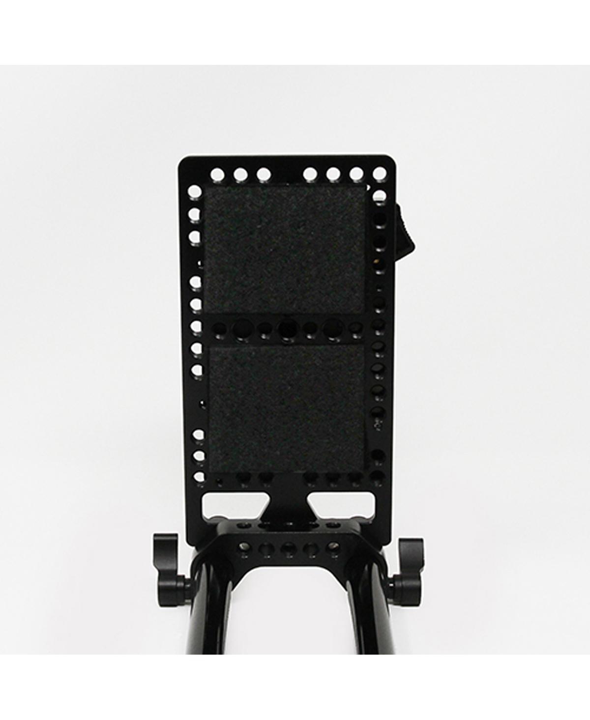 Core Swx 15mm Rail Mount Cheese Plate with 3-Stud Battery Plate and 10" 2-Pin Coil Cable for Red Komodo