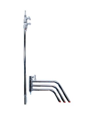 40" C+ Stand with Turtle Base and Grip Head and Arm, Chrome, 4-Pack