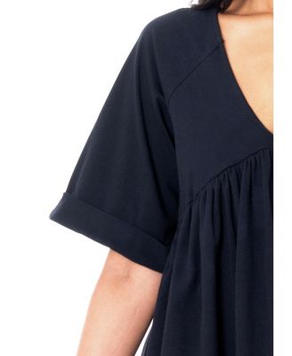 Women's ANNIE DOUBLE VNECK WIDE SLEEVE DRESS