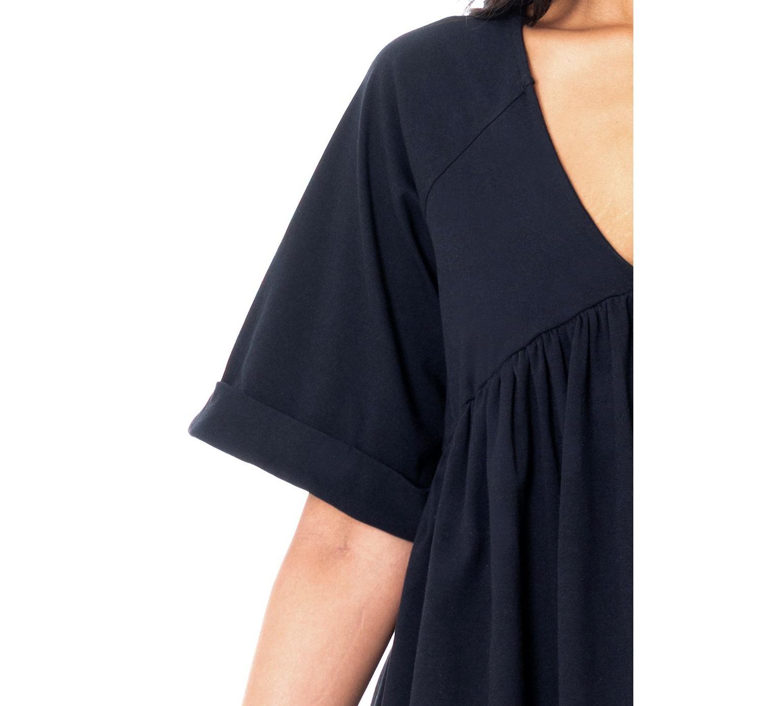 Women's ANNIE DOUBLE VNECK WIDE SLEEVE DRESS