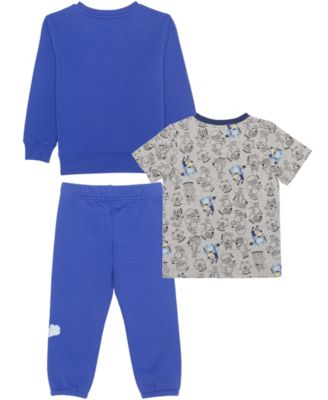 Boys' Toddler 2T-5T Printed T-Shirt, Short-Sleeve T-Shirt and Joggers, 3-Piece Set