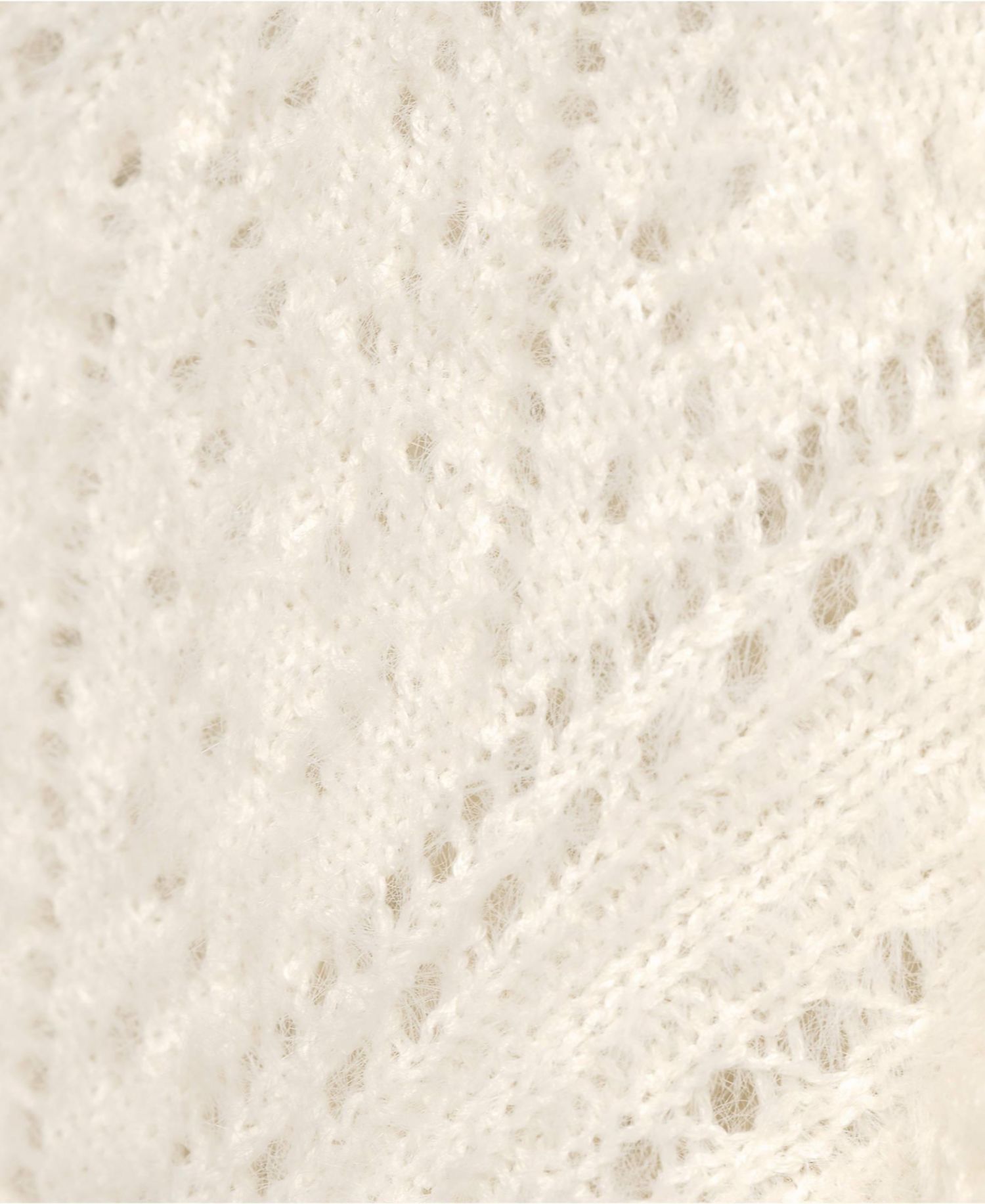 Plus Size Eyelash Fuzzy Pointelle Puff Sleeve Sweater
