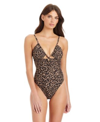 Sanctuary - French Kitty Over-The-Shoulder Keyhole One-Piece Swimsuit