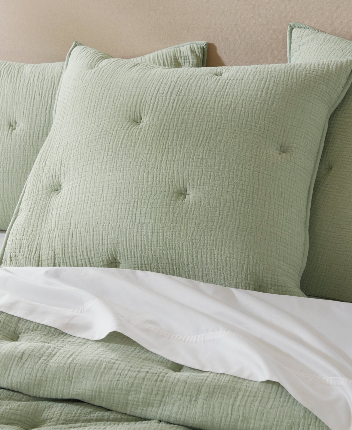 Harbor House Breeze Cotton Embroidered 3-pc. Quilt Set, King In Green