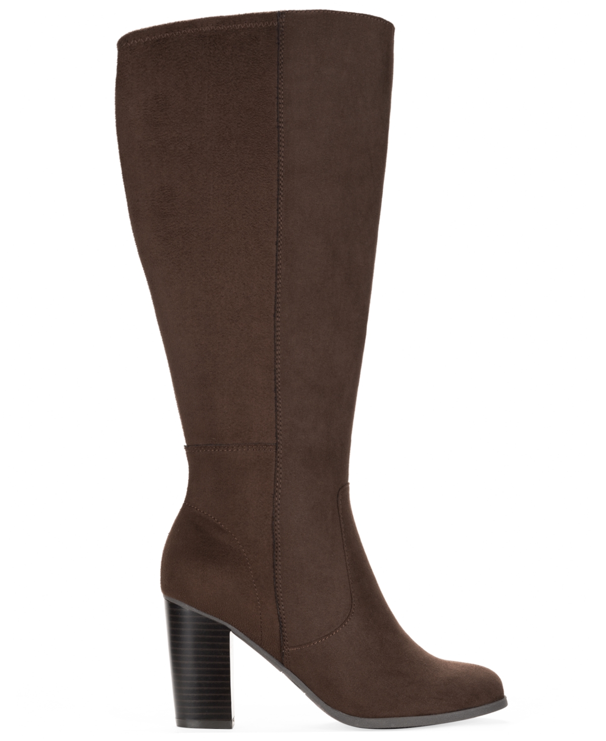 Style & Co Women's Addyy Knee High Wide Calf Dress Boots, Created For Macy's In Brown
